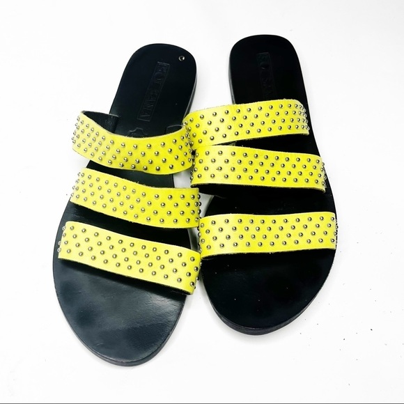 Sol Sana | Neon Yellow Sandals - Picture 1 of 5